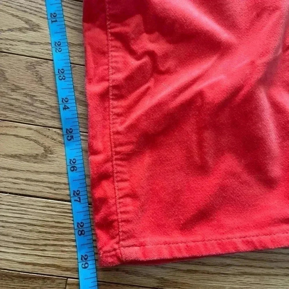 ❤️2/$50❤️[10]Talbot Coral Red Velveteen Straight  Pants - Picture 8 of 11